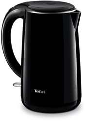 Tefal waterkoker Safe'Tea 1,7L dubbelwandig zwart veilig energiezuinig