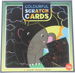 Wins Holland set de feuilles à gratter animaux sauvages 20x20 cm jouet créatif