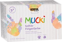 Kreul peinture au doigt set Mucki Softie 6 couleurs pastel vegan enfant