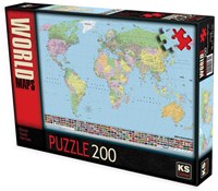 KS Games wereldkaart puzzel - educatief speelgoed - 200 stukjes-2