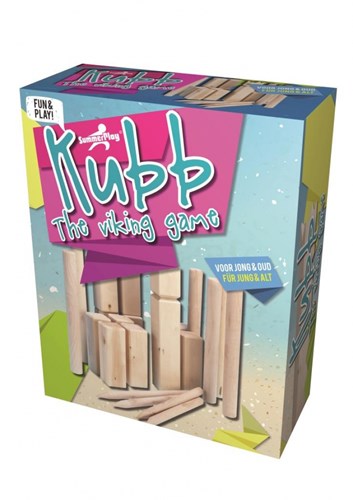 Planet Happy Kubbspel houten buitenspel voor kinderen en volwassenen