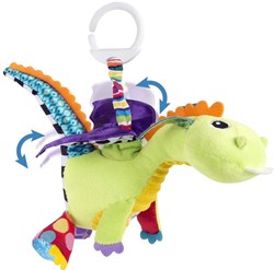 Lamaze baby speelgoed Flip Flap Draakje geel sensorisch pluche