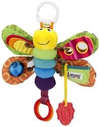 Tomy babyspeelgoed Freddie de Vuurvlieg - sensorisch pluche knuffel