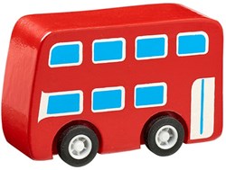 Lanka Kade bus jouet en bois - mini bus rouge pour enfants