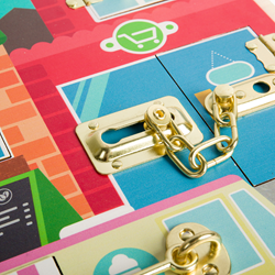 BigJigs educatief speelgoed Latches & Catches Board motoriek