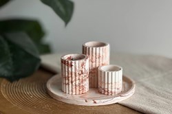 Little Creations kit DIY résine bougeoirs plateau pigment terracotta