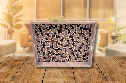 Little Creations mozaïek dienblad DIY pakket zand - creatief knutselpakket