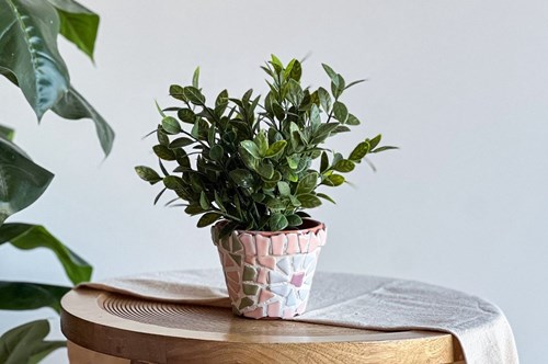 Little Creations DIY mozaïek bloempotten pastel - creatief knutselpakket