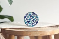 Little Creations mozaïek DIY set onderzetters blauw 4 stuks creatief