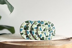 Little Creations DIY mozaïek onderzetters set groen - creatieve hobby