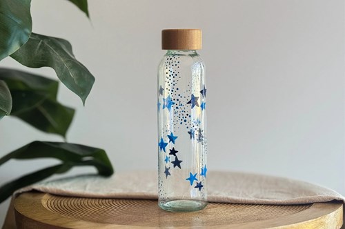 Little Creations DIY Waterfles Blauw en Lichtblauw - Creatieve Set Glas