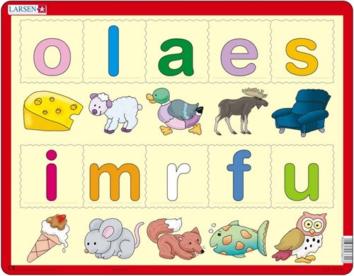 Larsen puzzel - leer de Noorse letters - educatief speelgoed - 10 stukjes