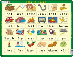 Larsen legpuzzel leren lezen Noors kleine letters - 24 stukjes