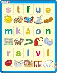 Larsen puzzle éducatif apprendre à lire norvégien - jouet 24 pièces