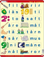 Larsen legpuzzel leren lezen Noors - educatief speelgoed 23 stukjes