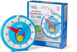Learning Resources horloge éducatif - Advanced NumberLine Clock - Horloge mathématique pour enfants