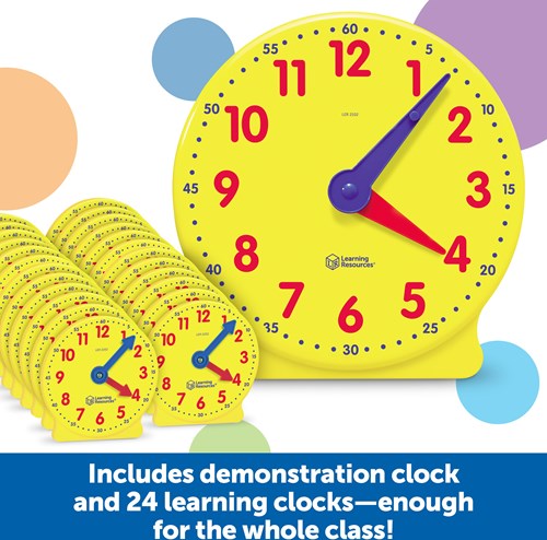 Learning Resources ensemble d'horloges éducatives - jouet horloge apprentissage-2
