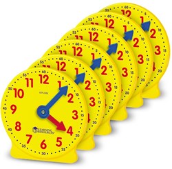 Learning Resources leerklokje set - Big Time Mini-Clocks 6 stuks