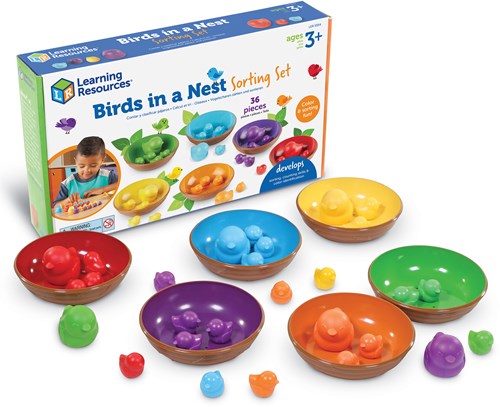Learning Resources ensemble de tri jouet éducatif oiseaux dans le nid 36 pièces