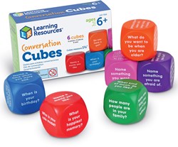Learning Resources jouet éducatif Conversation Cubes jeu de langue anglaise