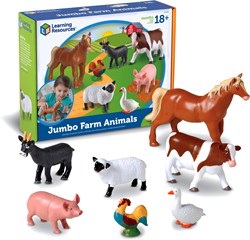 Learning Resources animaux de la ferme jouet - Figurines jumbo 7 pièces