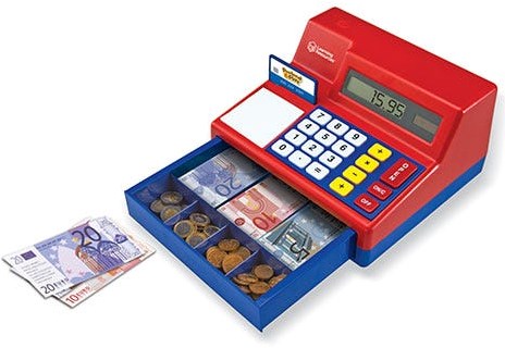 Learning Resources caisse enregistreuse jouet avec calculatrice et euros