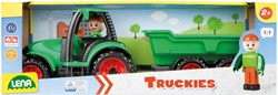Lena tractor speelgoed Truckies met aanhanger en speelfiguur 36cm