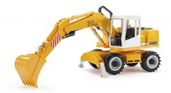 Bruder graafmachine Liebherr bouwvoertuig geel kunststof 1:16