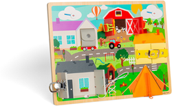 BigJigs educatief bord levensvaardigheden motoriek speelgoed