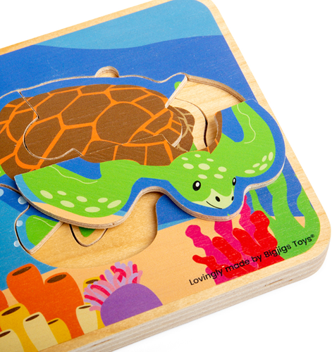 Bigjigs Levenscyclus Puzzel Zeeschildpad-3