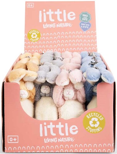 Living Nature porte-clés lapin en peluche - jouet décoratif