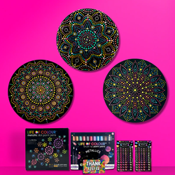 Life Of Colour mandala schilderen dot painting set sterrenbeelden 3 stuks