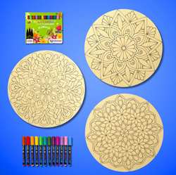 Life Of Colour schilder set mandala 3 stuks creatief kunstpakket