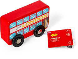 BigJigs bus londonienne en bois - véhicule double étage classique