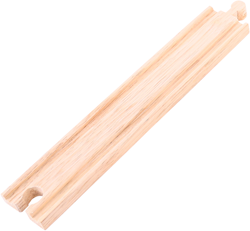 BigJigs houten treinbaan lange rechte rails - set van 12 stuks