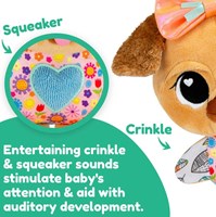 Lamaze chien en peluche jouet bébé - jouet sensoriel doux pour bébés-3