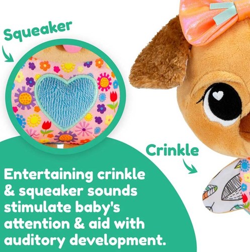 Lamaze knuffel hond babyspeelgoed - sensorisch pluche speeltje voor baby’s-3