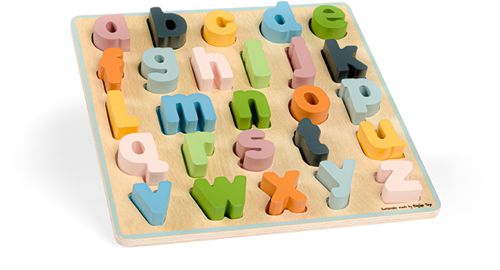 BigJigs puzzle abc en bois - jouet éducatif, coloré, certifié FSC