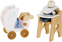Le Toy Van poppenhuis babykamer set - houten speelgoed FSC 100%