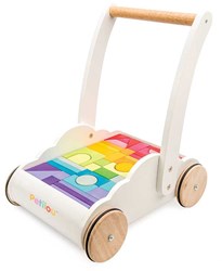 Le Toy Van chariot de marche Rainbow Cloud en bois avec blocs