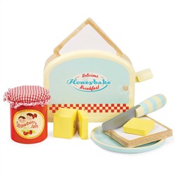 Le Toy Van houten speelgoed broodrooster set - ontbijt speelkeuken
