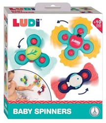Ludi baby speelgoed spinner set - kleurrijke dieren zuignap speelgoed