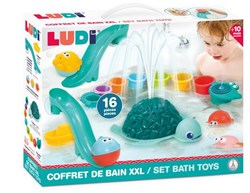 Ludi badspeelgoed XXL badset met lichtgevende schildpad en glijbanen