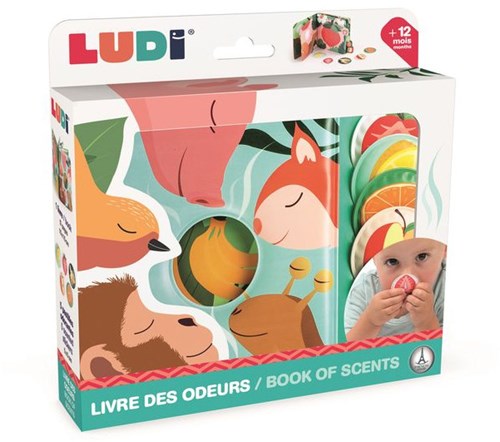 Ludi geurboek fruit zintuiglijk speelgoed interactief babyboek