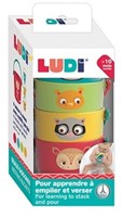 Ludi seaux de bain empilables multicolores pour bébés