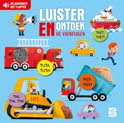 Ballon geluidenboek voertuigen luister en ontdek kartonboek flapjes