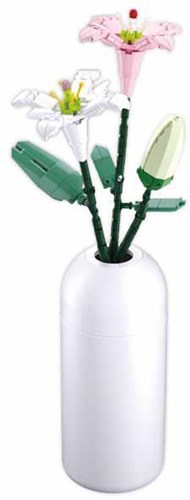 Sluban bloemen bouwset lelie 247-delig creatief boeket decoratie