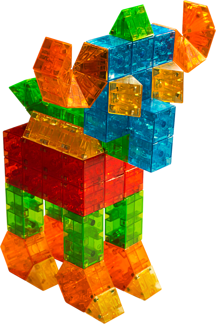 MagnaTiles bouwset MagnaQubix 85delig Happy BE