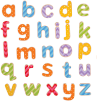BigJigs houten magnetische letters - educatief speelgoed - kleurrijk