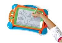Ses Magnetisch tekenbord Montessori speelgoed 25x34cm met pen en stempels-3